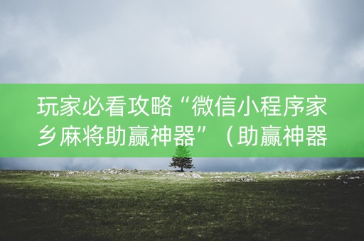 玩家必看攻略“微信小程序家乡麻将助赢神器”（助赢神器)