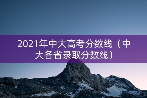 2021年中大高考分数线（中大各省录取分数线）