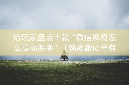 给玩家盘点十款“微信麻将怎么提高胜率”（输赢跟id号有关系吗)
