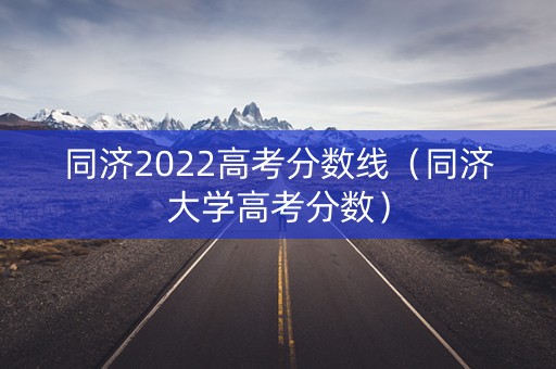 同济2022高考分数线（同济大学高考分数）