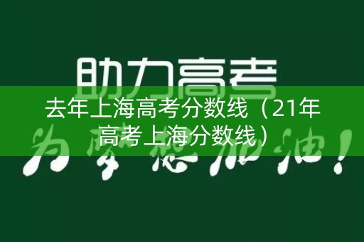 去年上海高考分数线（21年高考上海分数线）