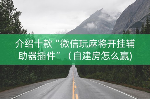 介绍十款“微信玩麻将开挂辅助器插件”（自建房怎么赢)