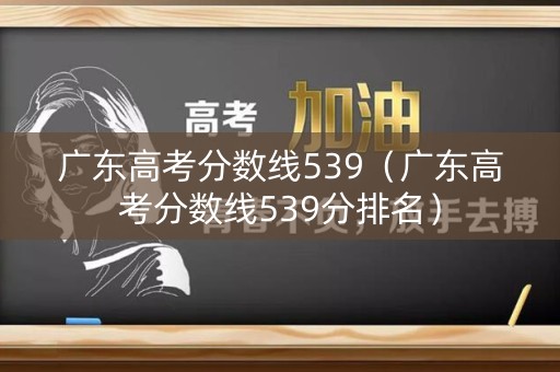 广东高考分数线539（广东高考分数线539分排名）