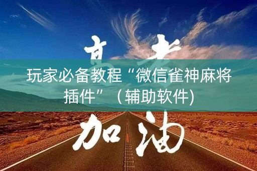 玩家必备教程“微信雀神麻将插件”（辅助软件)
