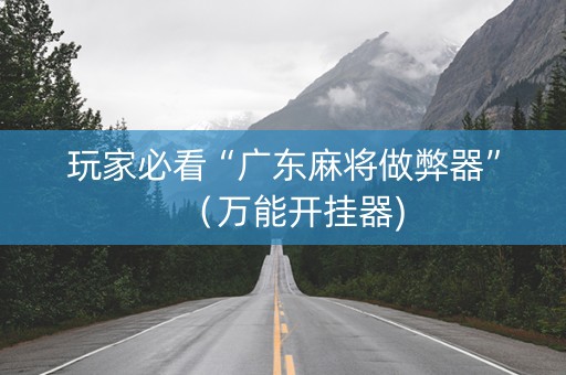 玩家必看“广东麻将做弊器”（万能开挂器)
