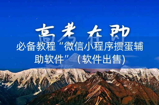 必备教程“微信小程序掼蛋辅助软件”（软件出售)