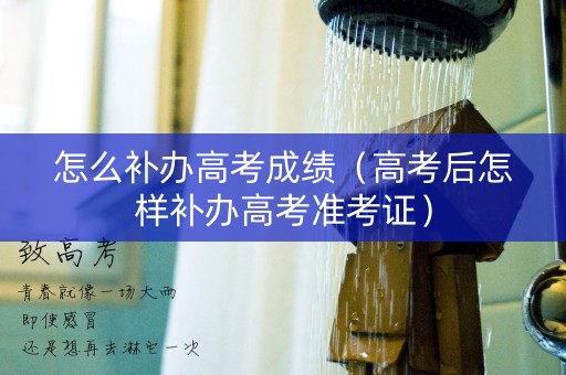 怎么补办高考成绩（高考后怎样补办高考准考证）