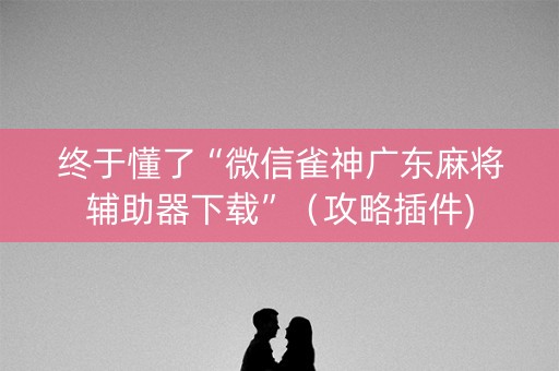 终于懂了“微信雀神广东麻将辅助器下载”（攻略插件)