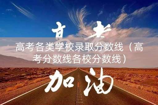 高考各类学校录取分数线（高考分数线各校分数线）