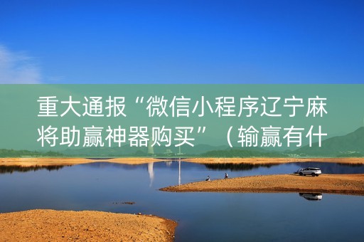 重大通报“微信小程序辽宁麻将助赢神器购买”（输赢有什么规律)
