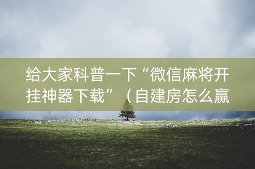 给大家科普一下“微信麻将开挂神器下载”（自建房怎么赢)