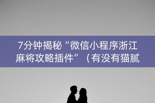 7分钟揭秘“微信小程序浙江麻将攻略插件”（有没有猫腻)