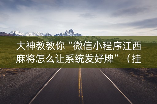 大神教教你“微信小程序江西麻将怎么让系统发好牌”（挂件神器)