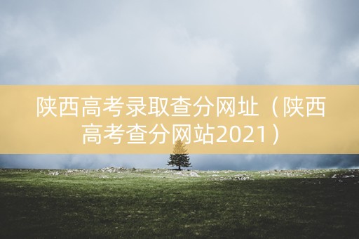 陕西高考录取查分网址（陕西高考查分网站2021）