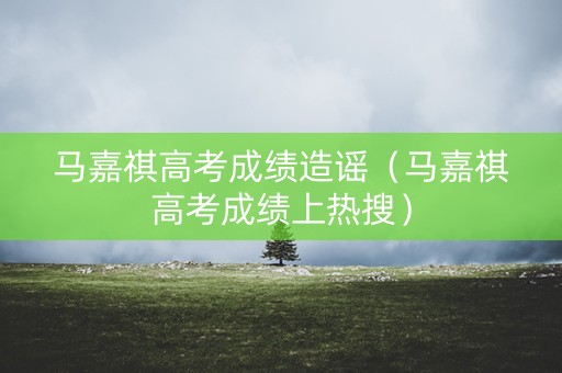 马嘉祺高考成绩造谣（马嘉祺高考成绩上热搜）