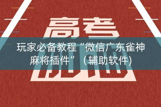 玩家必备教程“微信广东雀神麻将插件”（辅助软件)
