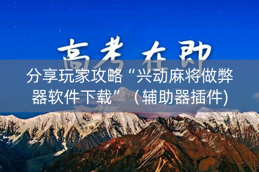 分享玩家攻略“兴动麻将做弊器软件下载”（辅助器插件)