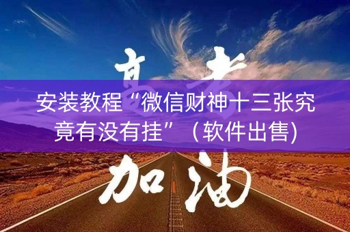 安装教程“微信财神十三张究竟有没有挂”（软件出售)