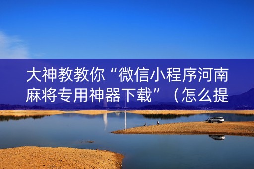 大神教教你“微信小程序河南麻将专用神器下载”（怎么提高胜率)