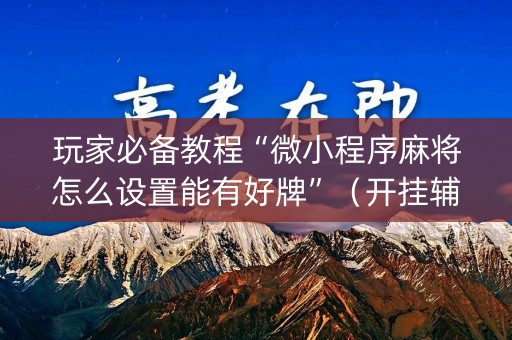 玩家必备教程“微小程序麻将怎么设置能有好牌”（开挂辅助插件)