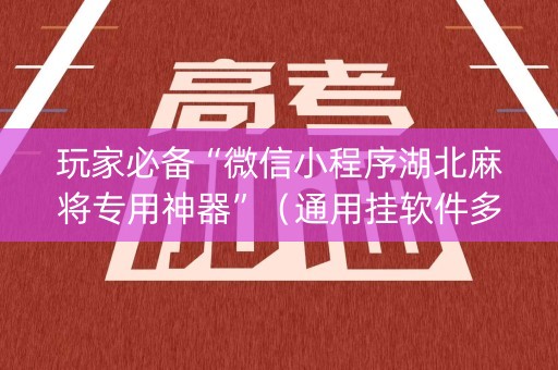 玩家必备“微信小程序湖北麻将专用神器”（通用挂软件多少钱)
