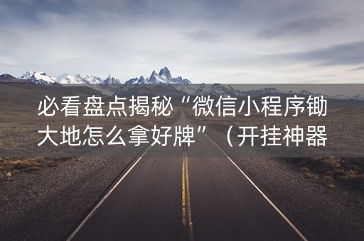 必看盘点揭秘“微信小程序锄大地怎么拿好牌”（开挂神器下载)