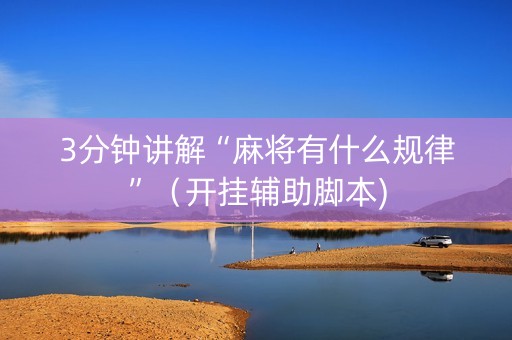 3分钟讲解“麻将有什么规律”（开挂辅助脚本)