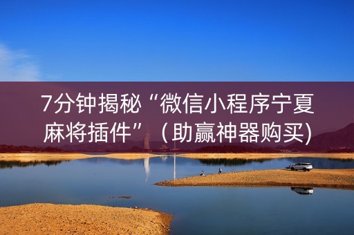 7分钟揭秘“微信小程序宁夏麻将插件”（助赢神器购买)