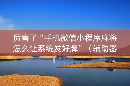 厉害了“手机微信小程序麻将怎么让系统发好牌”（辅助器通用版)