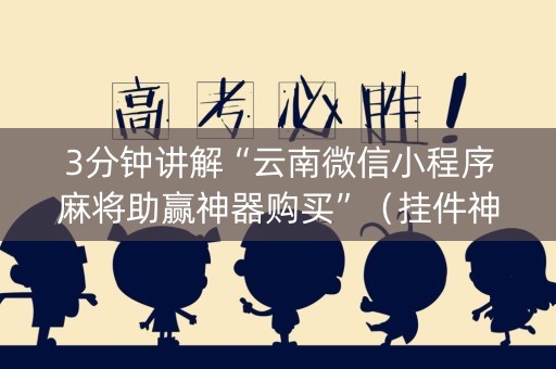 3分钟讲解“云南微信小程序麻将助赢神器购买”（挂件神器)