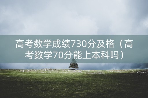 高考数学成绩730分及格（高考数学70分能上本科吗）