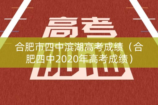 合肥市四中滨湖高考成绩（合肥四中2020年高考成绩）