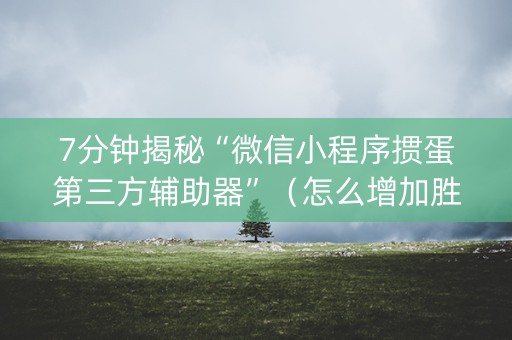 7分钟揭秘“微信小程序掼蛋第三方辅助器”（怎么增加胜率)