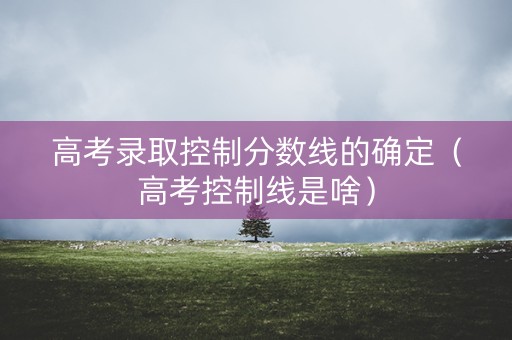 高考录取控制分数线的确定（高考控制线是啥）