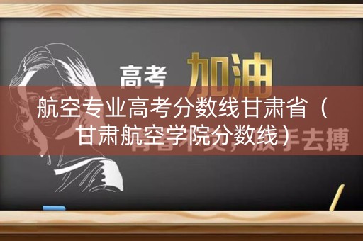 航空专业高考分数线甘肃省（甘肃航空学院分数线）