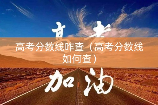 高考分数线咋查（高考分数线如何查）