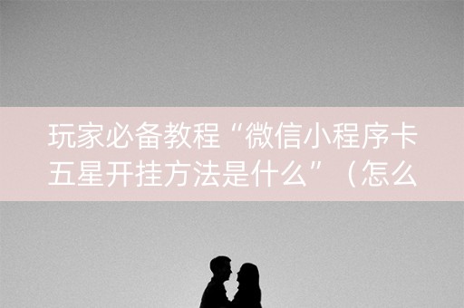 玩家必备教程“微信小程序卡五星开挂方法是什么”（怎么让系统给你发好牌)