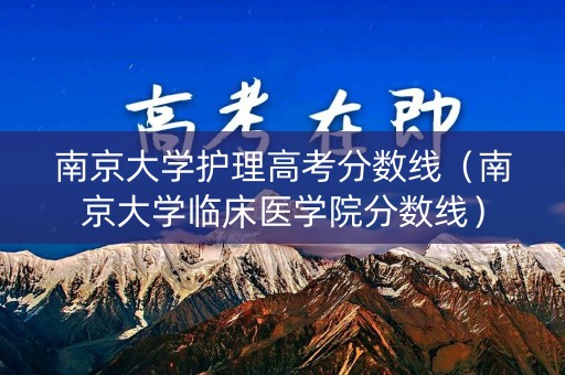 南京大学护理高考分数线（南京大学临床医学院分数线）