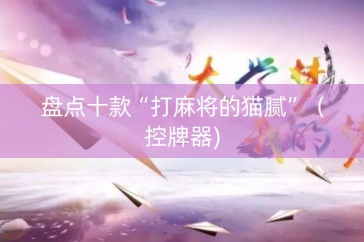 盘点十款“打麻将的猫腻”（控牌器)