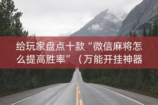 给玩家盘点十款“微信麻将怎么提高胜率”（万能开挂神器)