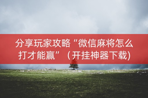 分享玩家攻略“微信麻将怎么打才能赢”（开挂神器下载)