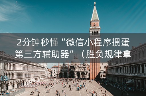 2分钟秒懂“微信小程序掼蛋第三方辅助器”（胜负规律拿好牌)