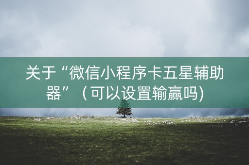 关于“微信小程序卡五星辅助器”（可以设置输赢吗)