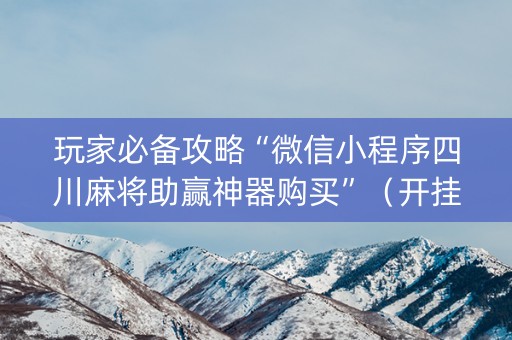 玩家必备攻略“微信小程序四川麻将助赢神器购买”（开挂辅助器插件)