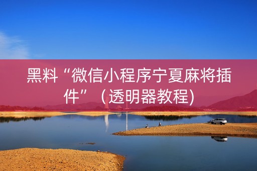 黑料“微信小程序宁夏麻将插件”（透明器教程)
