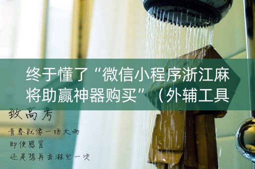 终于懂了“微信小程序浙江麻将助赢神器购买”（外辅工具)