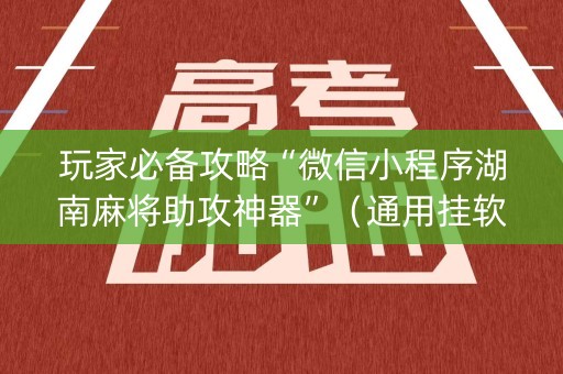 玩家必备攻略“微信小程序湖南麻将助攻神器”（通用挂软件多少钱)