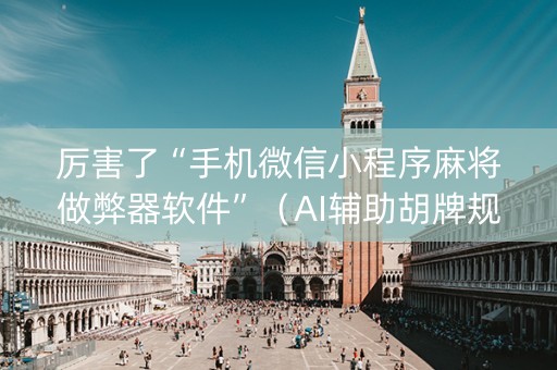 厉害了“手机微信小程序麻将做弊器软件”（AI辅助胡牌规则)