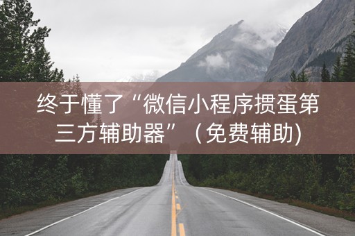 终于懂了“微信小程序掼蛋第三方辅助器”（免费辅助)