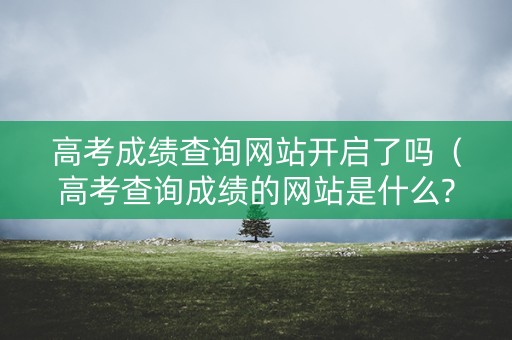 高考成绩查询网站开启了吗（高考查询成绩的网站是什么?）